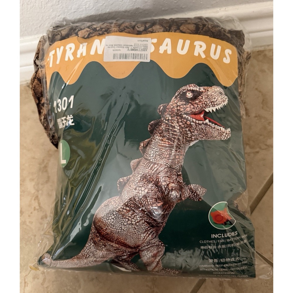 T-Rex Dinosaur Inflatable Costume – Adult Size L – Halloween